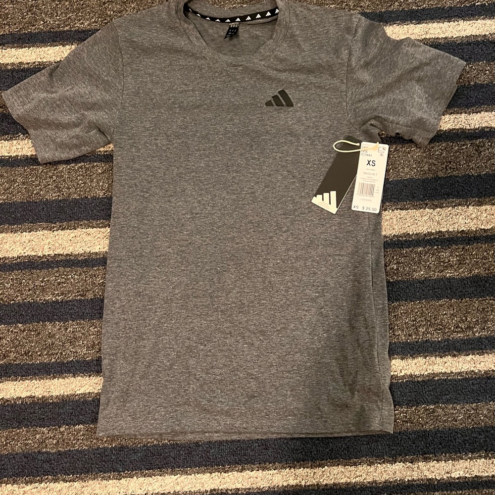 Adidas Men's Heather Gray Short Sleeve Tee